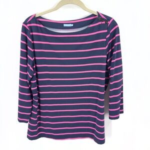 J McLaughlin Catalina Cloth Top Womens Large Striped Stretch Coastal Nautical